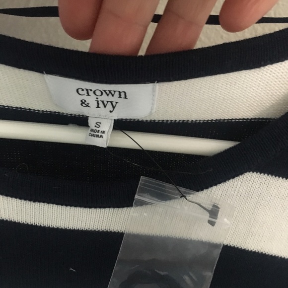 New Crown & Ivy striped tunic sweater Small - Picture 3 of 8